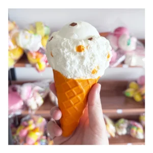 Selling Kawaii Sweet Big Ice Cream Fudge Toy Pu Stress Ball Fidget Squeeze for Kids Toys