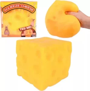 Slow-rising Cute Cheese Shaped Pu Material Squishy Soft Squeeze Stress Ball Anti-anxiety Fidget Toy for All Ages
