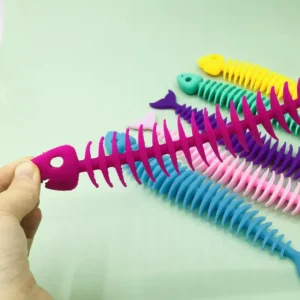 Novelty Stretchy Noodles Fidgets Toy String Fish Bone Sensory Squeeze Stress Relief Toys