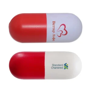 Customized Logo Pu Foam Stress Reliever Pill Capsule Tablet Anti Toy