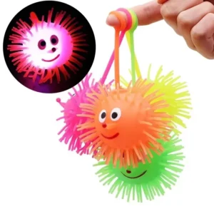 12cm Tpr Hedgehog Shape Flash Fluffy Puffer Ball Toys