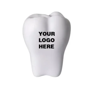 Logo Tooth Shape Stress Ball Soft Foam Squeezable Relief Toy Squeeze
