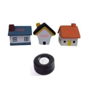Logo Bsci Pu Foam Anti Stress House Shape Reliever Ball with En71 Test