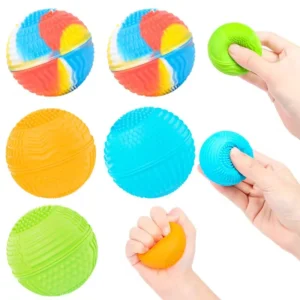 Squeeze Toys Silicone Stress Ball Multi-functional Textured Pressure-relieving Sensory for Kids and Adults