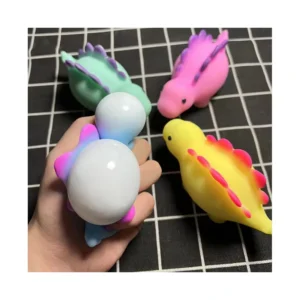 Unique Creative Venting Dinosaur Flour Ballmochi Glitter Soft Fidget Toy Cute Pet Animals Pinch Decompression Toys