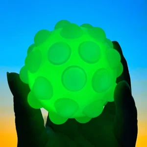 Silicone Stress Glow in Dark Fidget Toy Ball Pops Bubble Squeeze Reliever Luminous