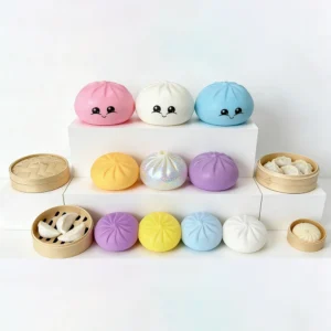 Smile Bun Squeeze Viral Blind Fidget Big Glitter Squishy Mystery Dumplings with Packaging