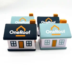Bulk Logo Colorful Non-toxic Pu Anti Stress House Ball with