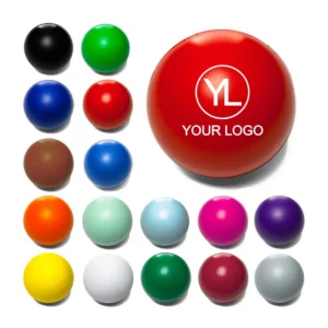 Logo Pu Foam Round Stress Reliever Handheld Soft Squeeze Ball for Employee Wellness Programs