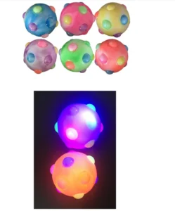 Glowing Bouncy Balls Tpr Led Promotional Toy 6.5cm for Dogs Kids-multifunctional Chew Toys with Disco Light