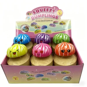 Ombre Squishy Dumpling Pu Stress Relief Toy Blind Pack Cute Fidget with Adorable Expressions for Years Up