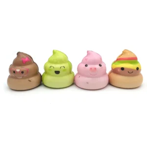 Soft Squishy Slow Rising Poop Pu Foam Full Printing Anti Stress Toys