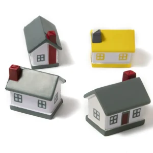 Selling Pu Foam House Shaped Stress Ball Real Estate Inspired Popular Promotional Party Toy for Corporate Events