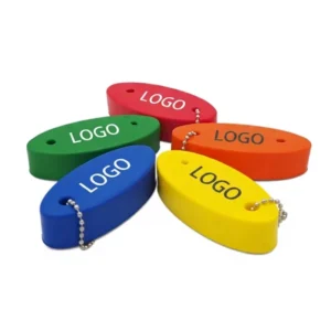 Pu Foam Oval Stress Ball Keychain