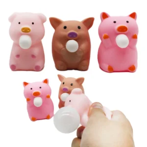 Pink Cartoon Pig Squishy Toy