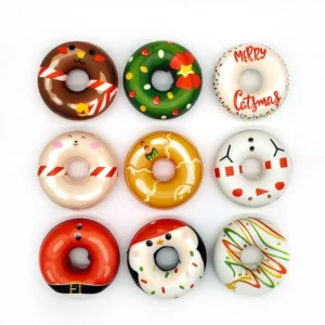 Pu Foam Doughnut Christmas Tree Ornaments