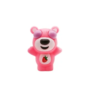 Pink Pvc Teddy Bear Stress Relief Toy