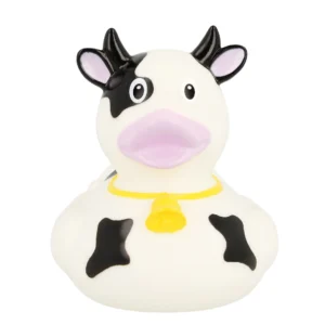 Cow Design Squeaky Rubber Duck Toy