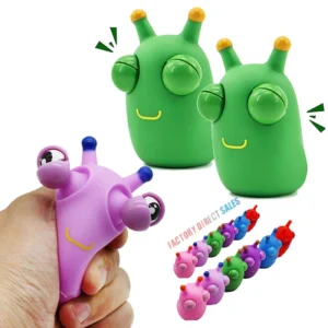 Colorful Pvc Slug Fidget Squeeze Toy